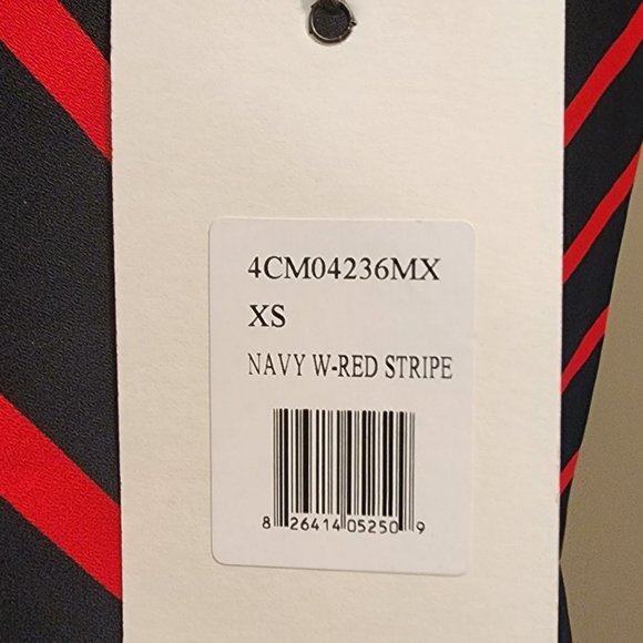 MEXX Bias Cut Navy Cami with Red Stripes NWT Size XS - Picture 3 of 5